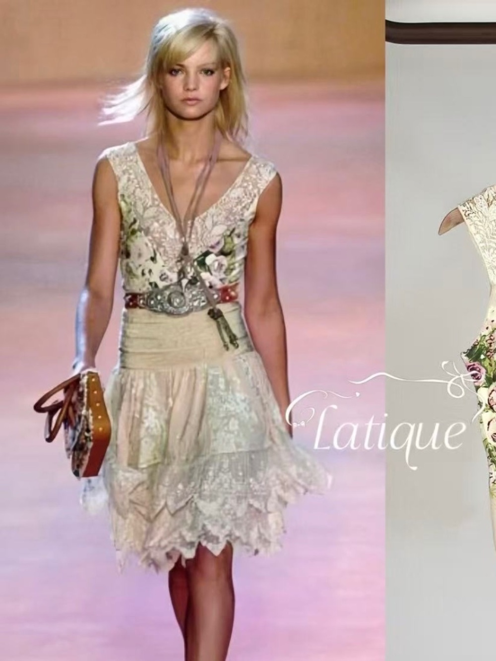 Blumarine runway floral top